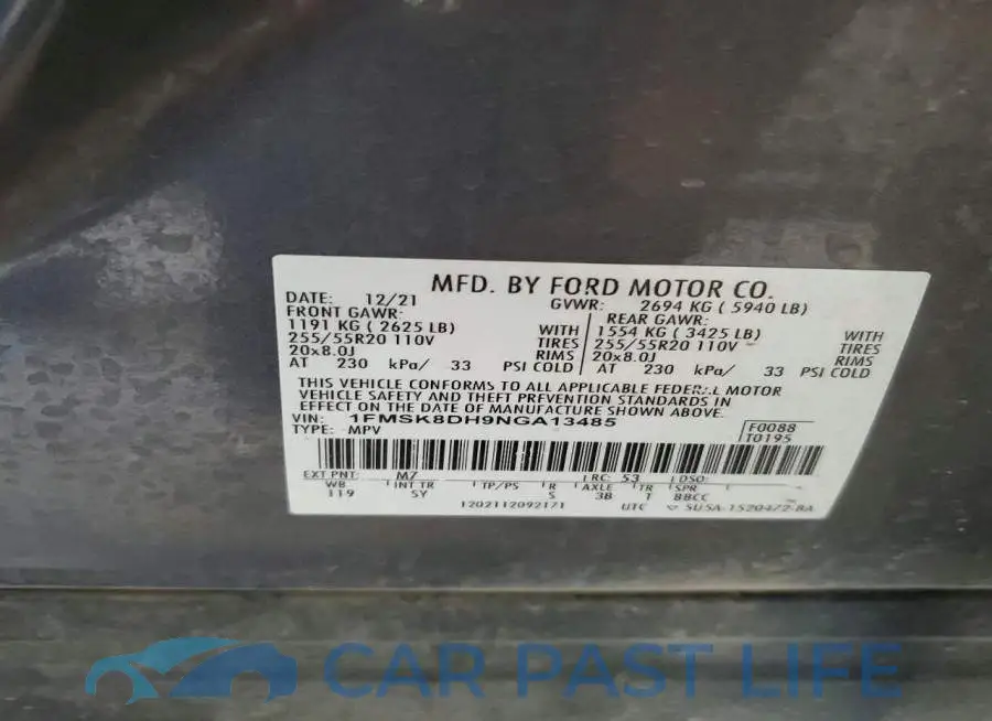 1FMSK8DH9NGA13485# 13