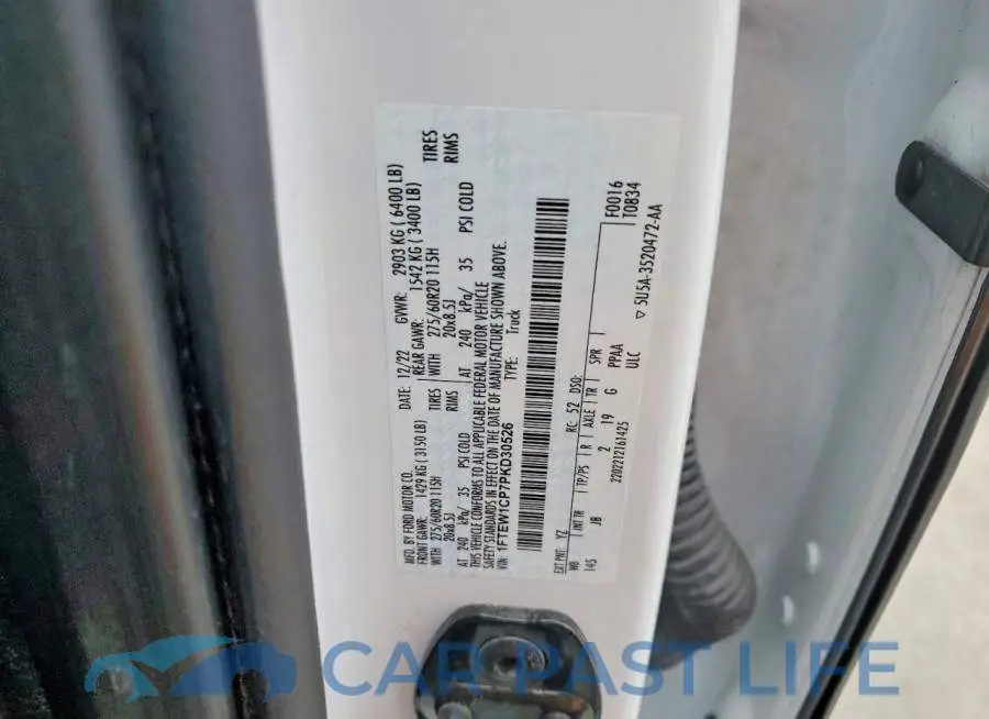1FTEW1CP7PKD30526# 12