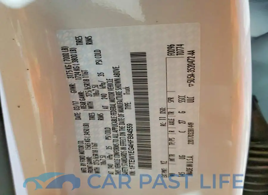 1FTEW1EG4HFB84559# 12