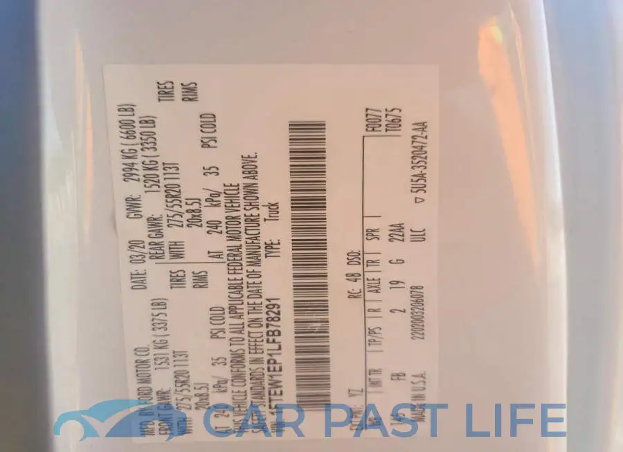 1FTEW1EP1LFB78291# 12