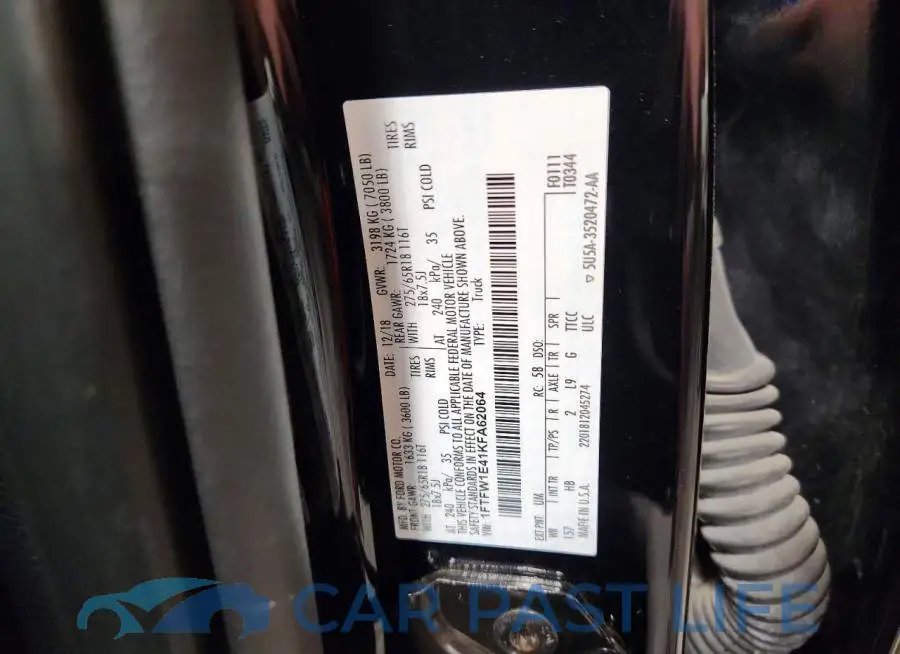 1FTFW1E41KFA62064# 12