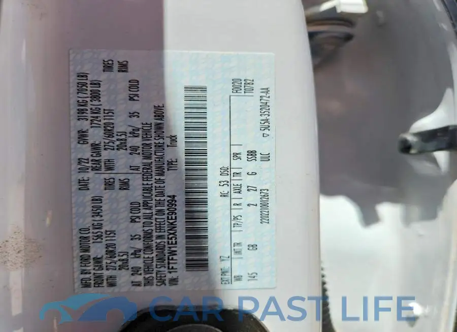 1FTFW1E5XNKE90994# 12