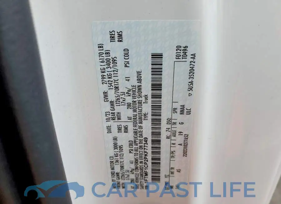 1FTMF1CP2PKF77349# 13