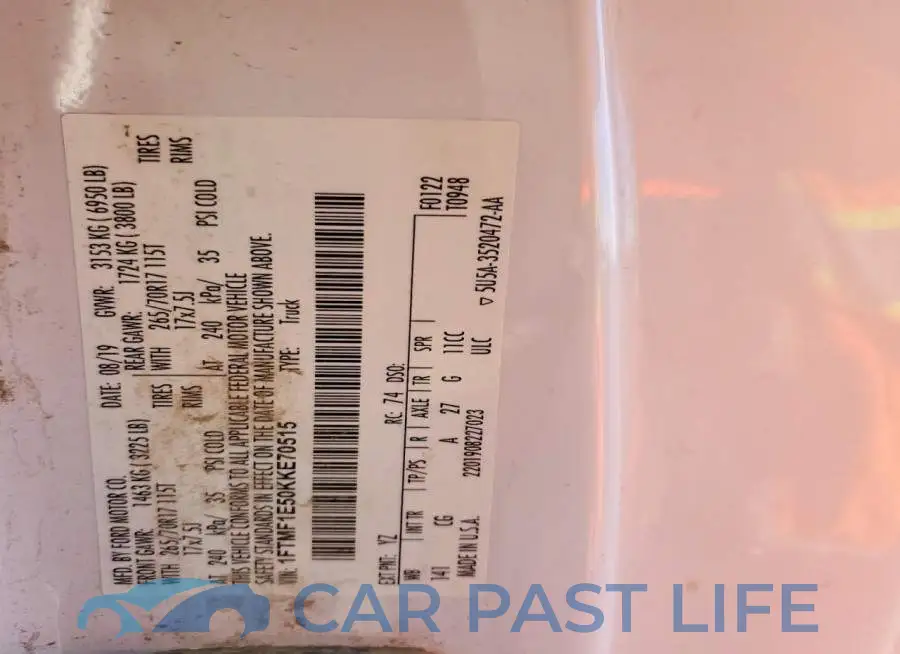 1FTMF1E50KKE70515# 12