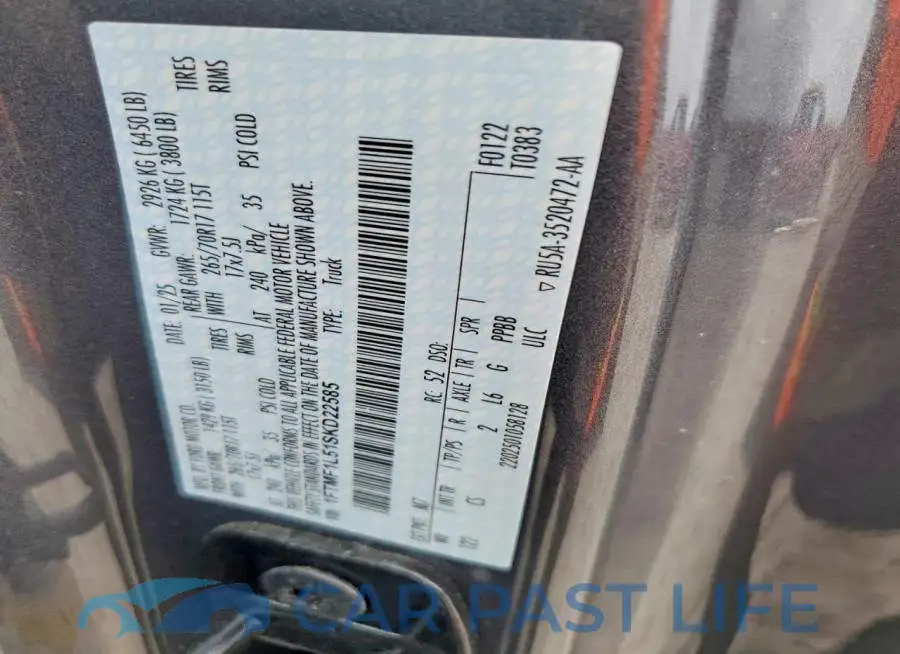 1FTMF1L51SKD22585# 12