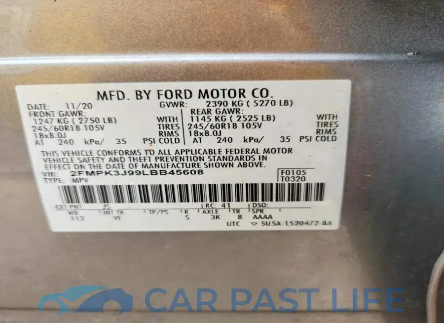 2FMPK3J99LBB45608# 12