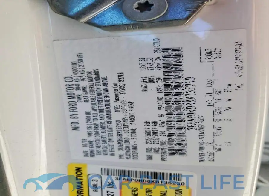 3FA6P0HD8KR135250# 12