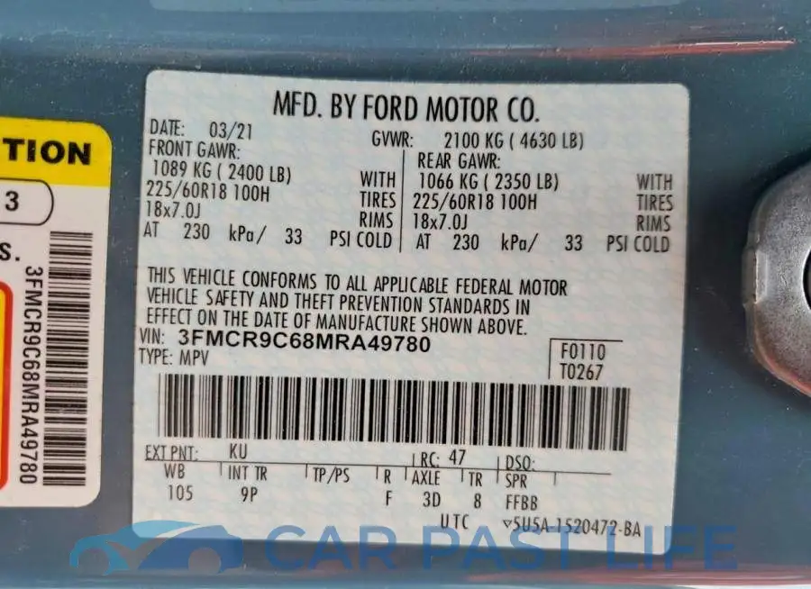 3FMCR9C68MRA49780# 13