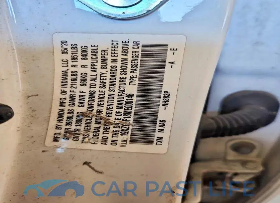 19XZE4F18ME000146# 12
