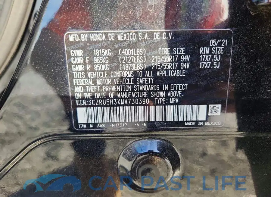 3CZRU5H3XMM730390# 12