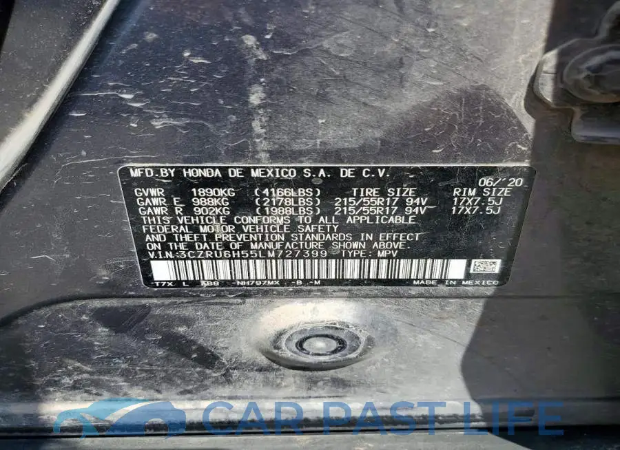 3CZRU6H55LM727399# 13