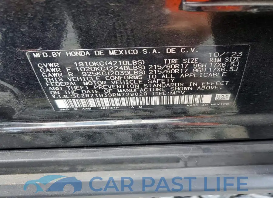 3CZRZ1H39RM728020# 12