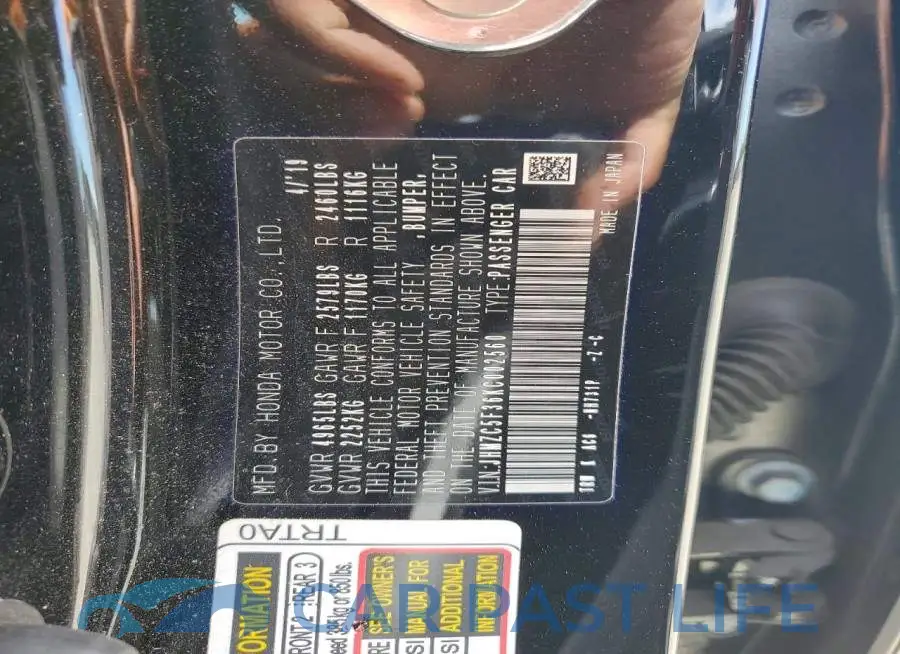 JHMZC5F36KC002560# 12