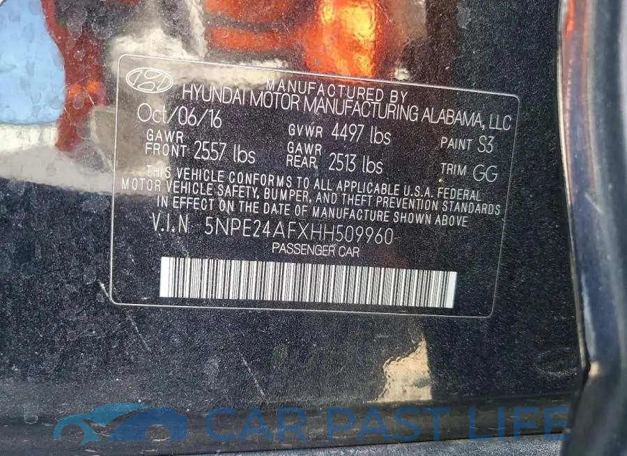 5NPE24AFXHH509960# 12