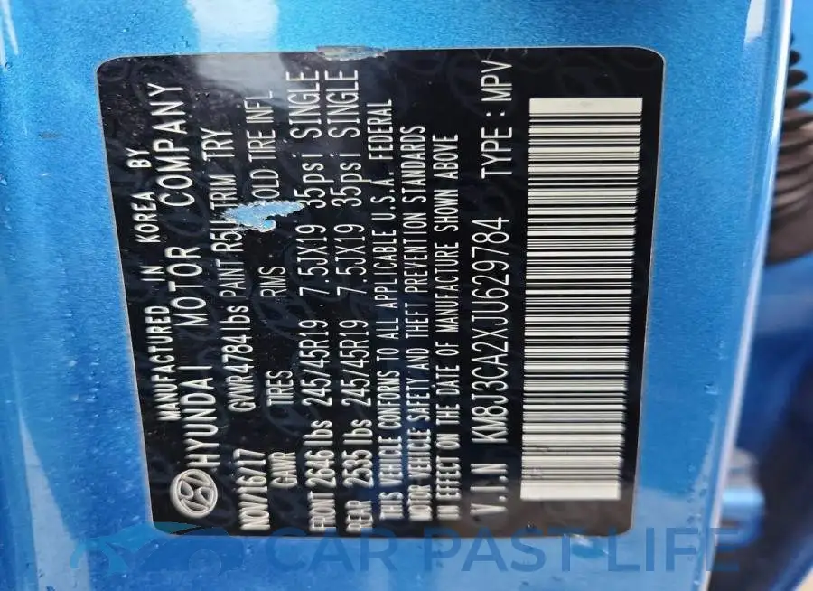 KM8J3CA2XJU629784# 13