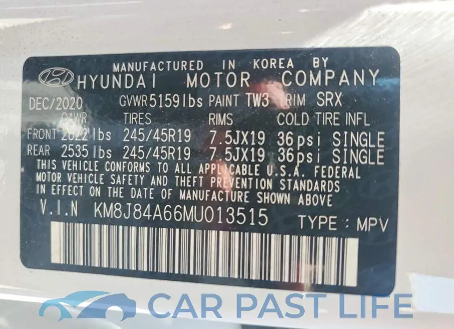 KM8J84A66MU013515# 12