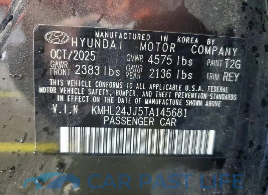 KMHL24JJ5TA145681# 12