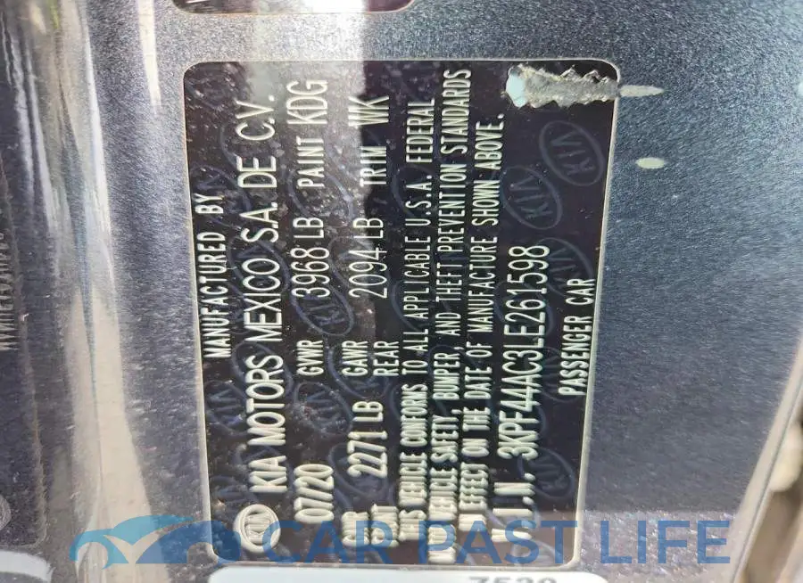 3KPF44AC3LE261598# 14