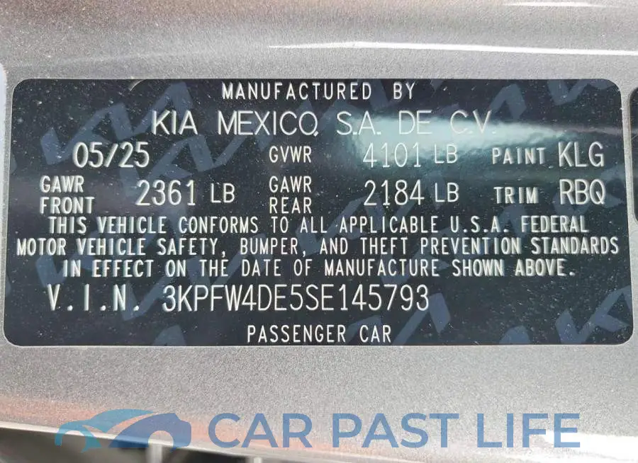 3KPFW4DE5SE145793# 12