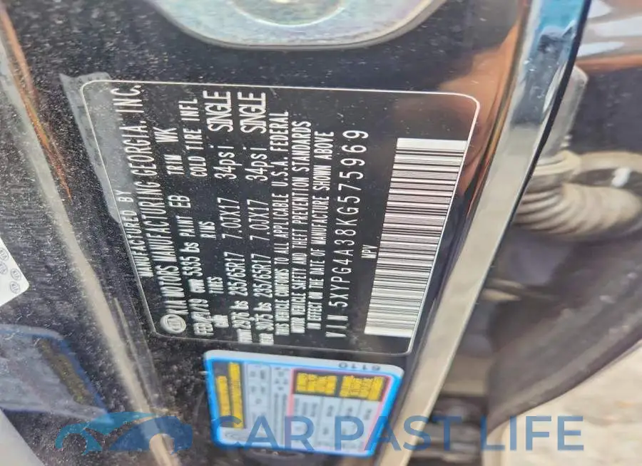 5XYPG4A38KG575969# 13