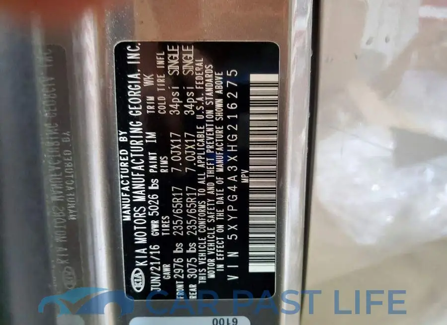 5XYPG4A3XHG216275# 13
