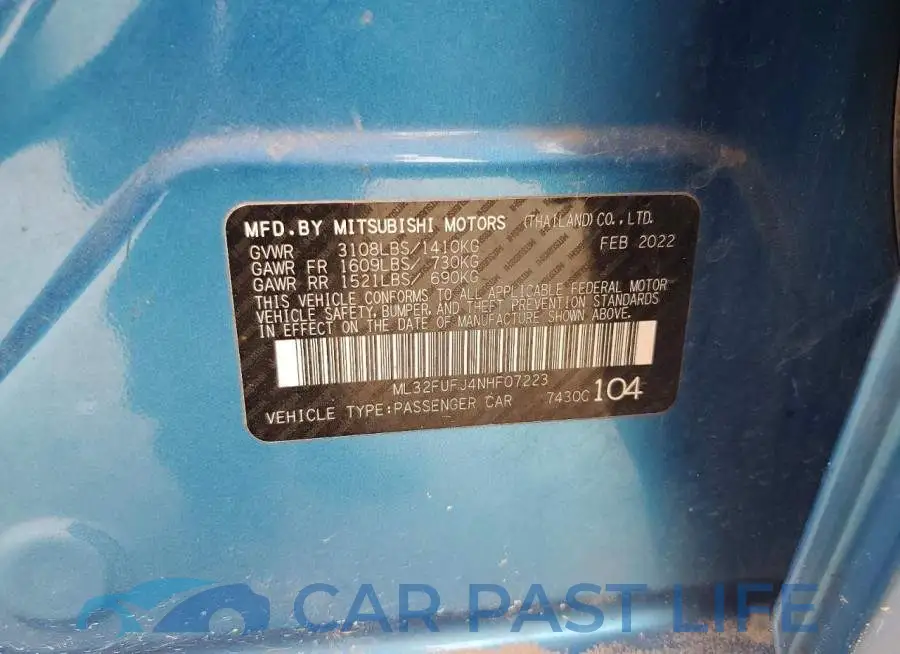ML32FUFJ4NHF07223# 12