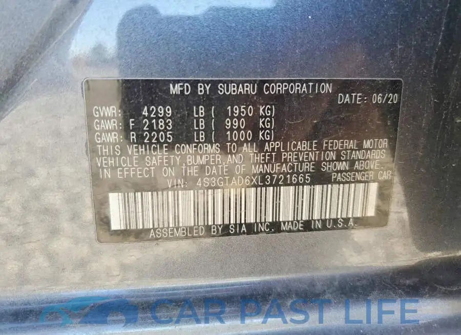 4S3GTAD6XL3721665# 13