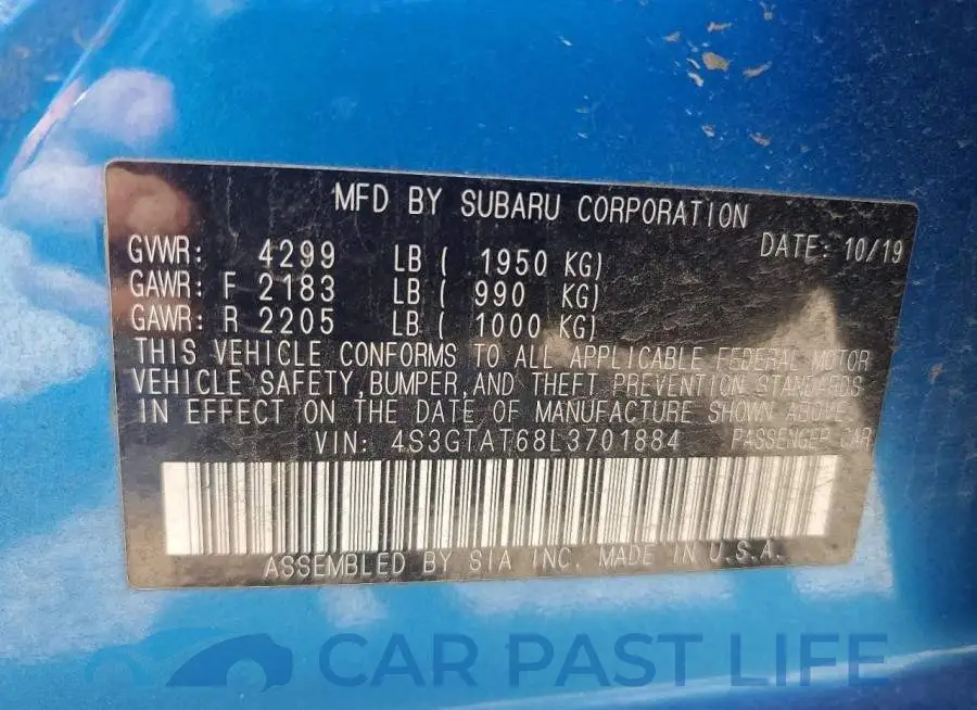 4S3GTAT68L3701884# 12