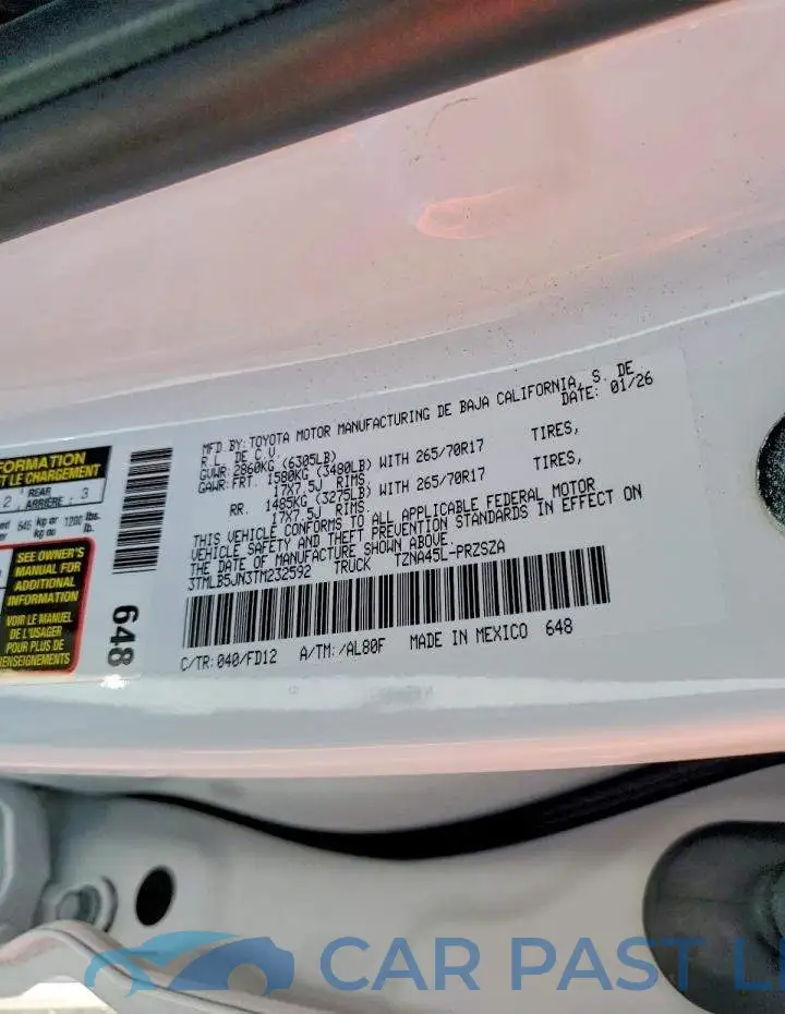 3TMLB5JN3TM232592# 12