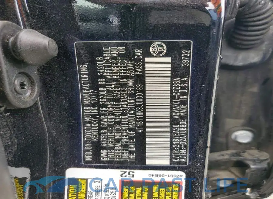 4T1B11HK8JU030189# 13