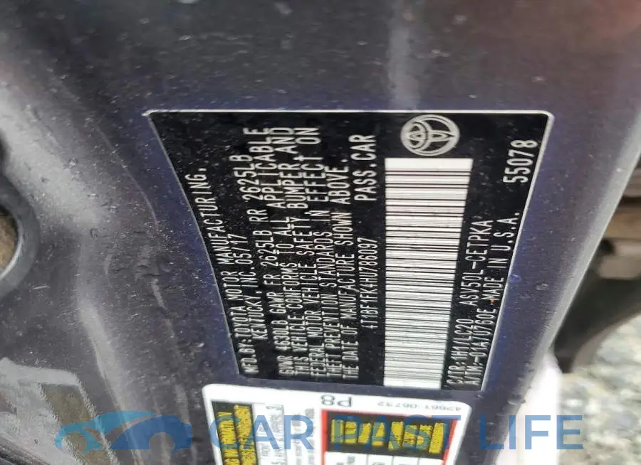 4T1BF1FK4HU786097# 12