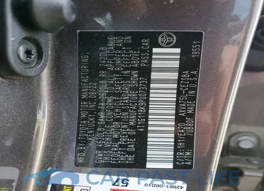4T1G11BK9PU073737# 12