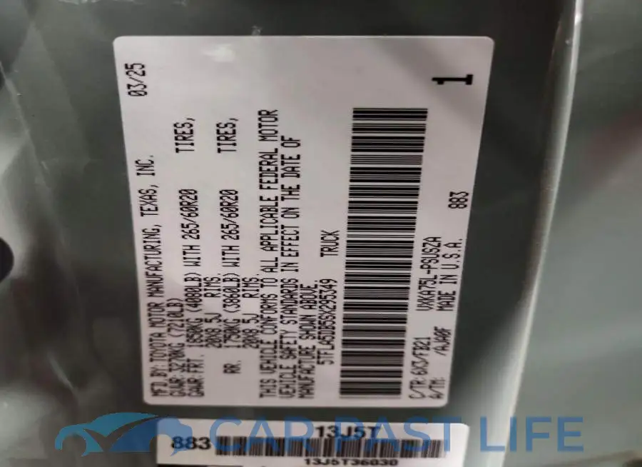 5TFLA5DB5SX295349# 12