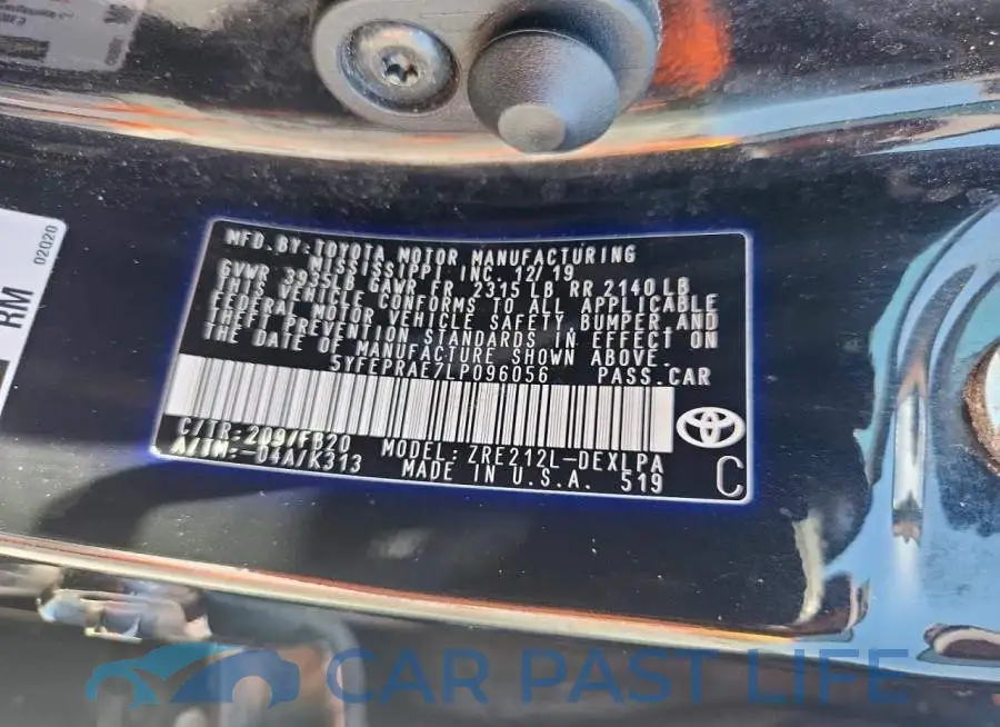 5YFEPRAE7LP096056# 12