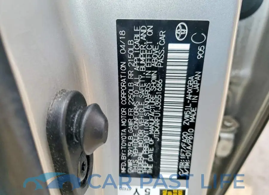 JTDKARFU1J3551686# 13