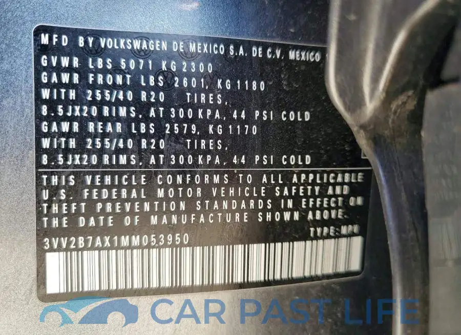 3VV2B7AX1MM053950# 12