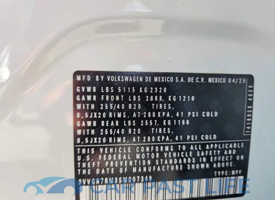 3VVGR7RM3SM007349# 14