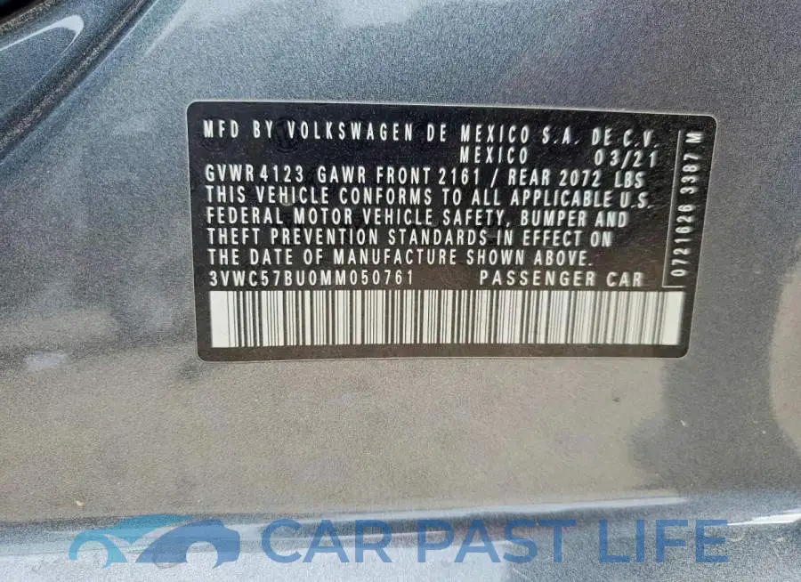3VWC57BU0MM050761# 12