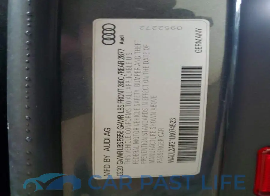 WAUL2AF21LN074523# 12