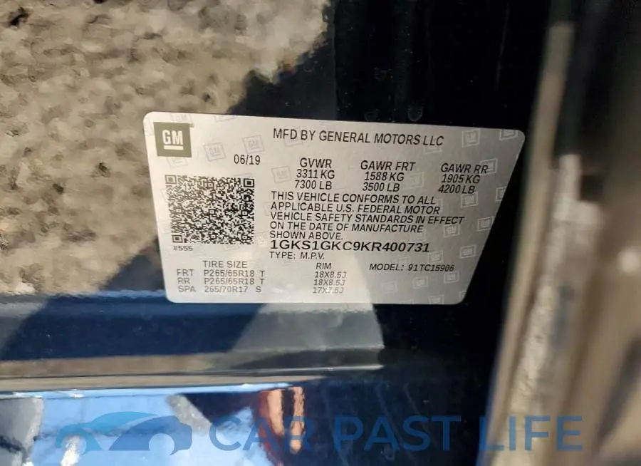 1GKS1GKC9KR400731# 13
