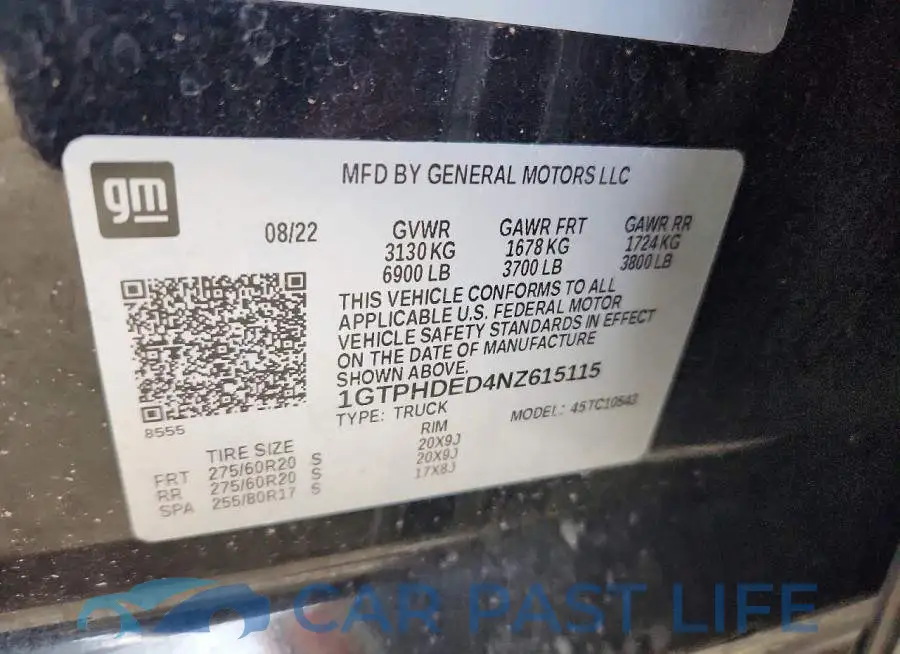 1GTPHDED4NZ615115# 12