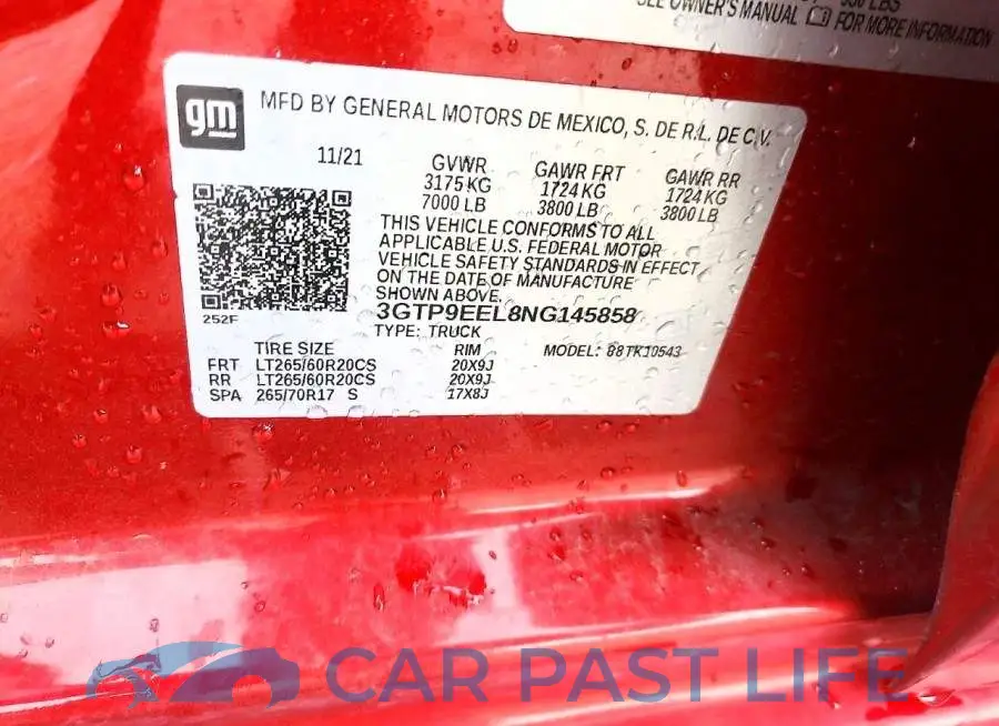 3GTP9EEL8NG145858# 12