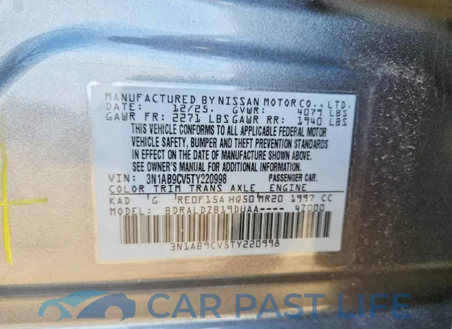 3N1AB9CV5TY220998# 12