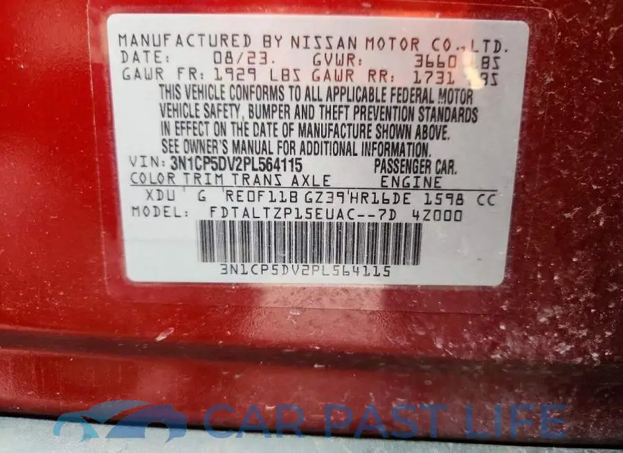 3N1CP5DV2PL564115# 13