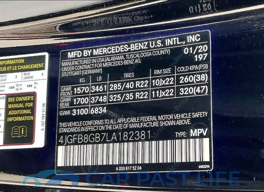 4JGFB8GB7LA182381# 10