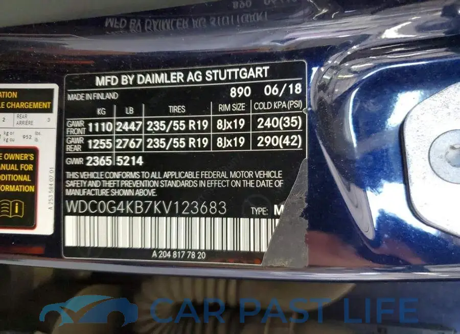 WDC0G4KB7KV123683# 13