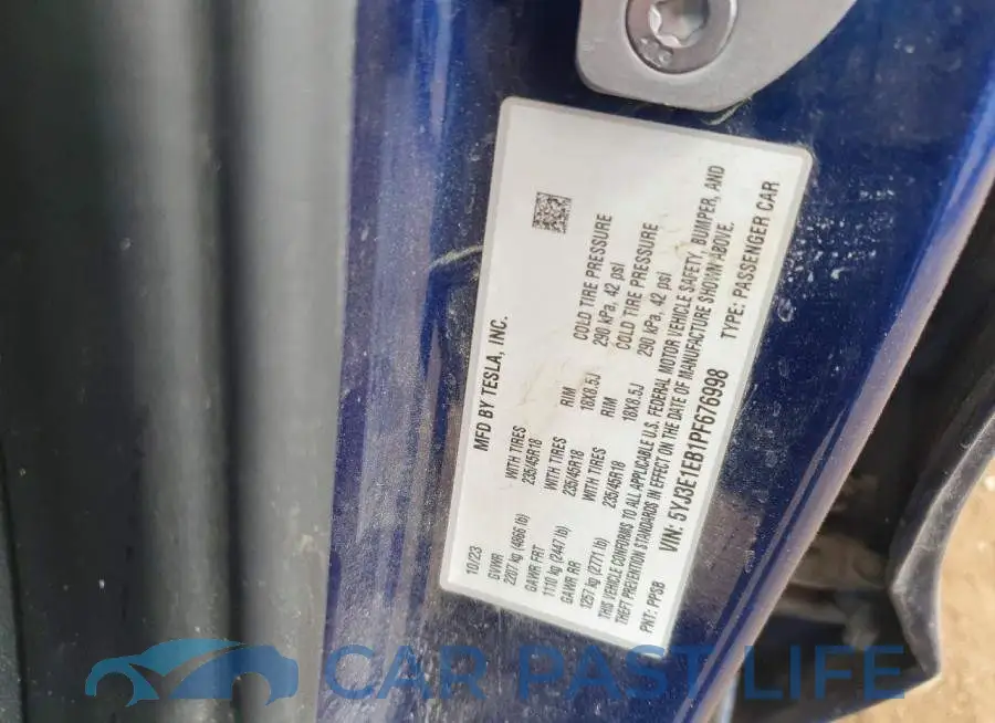 5YJ3E1EB1PF676998# 12