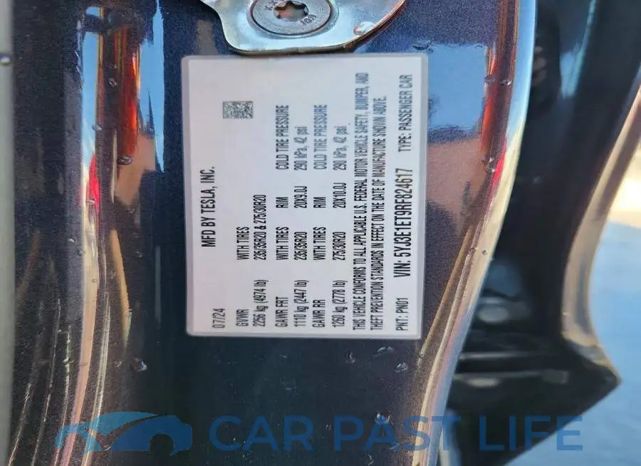 5YJ3E1ET9RF824617# 12