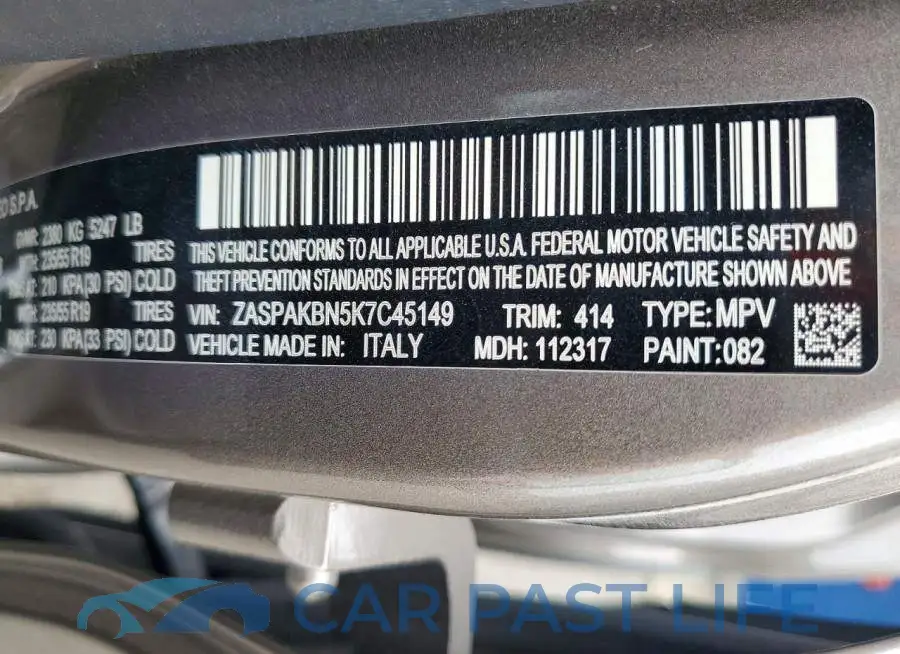 ZASPAKBN5K7C45149# 13