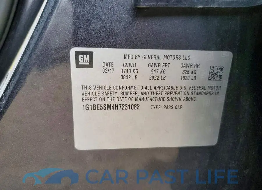 1G1BE5SM4H7231082# 13